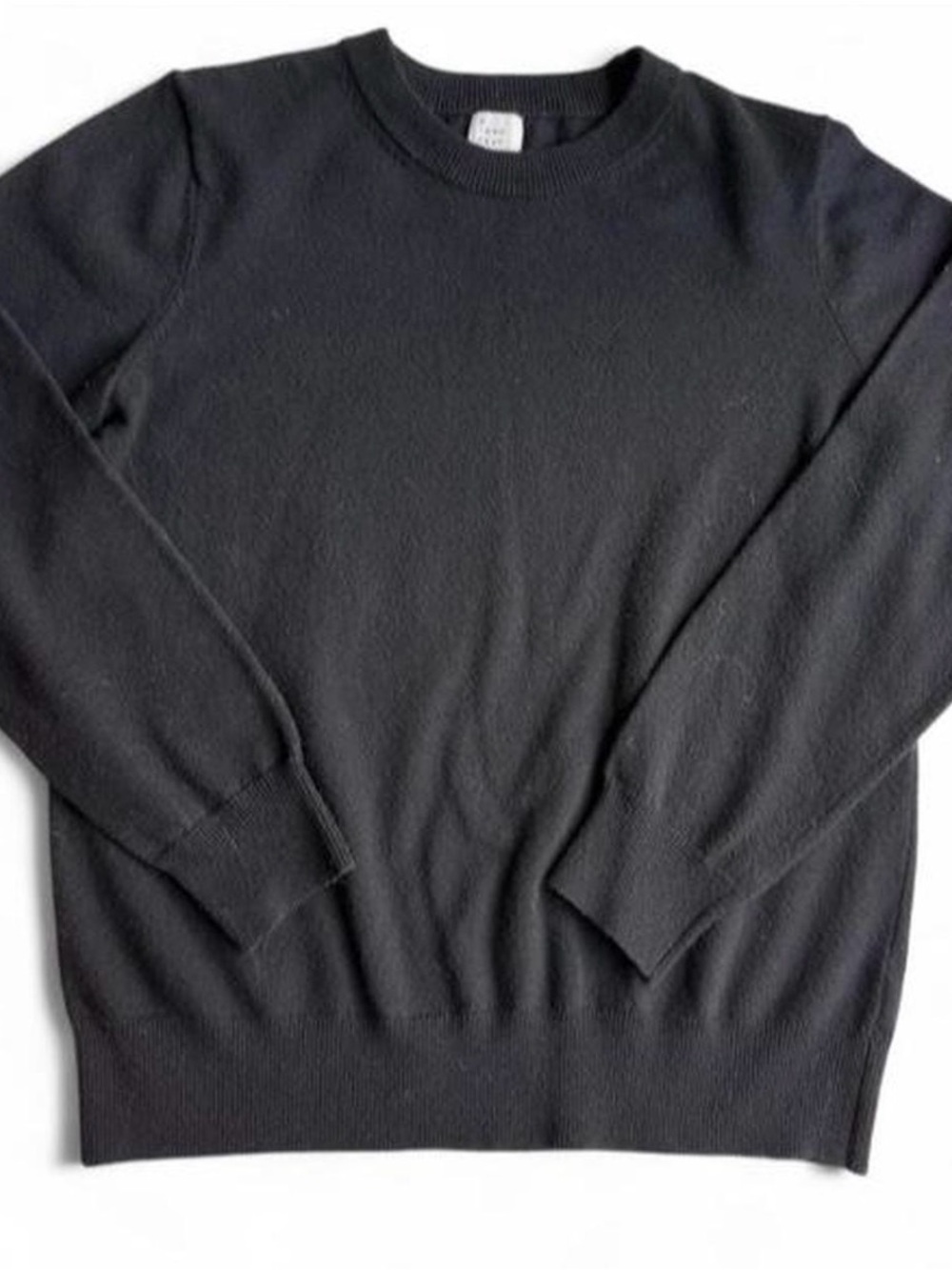 A New Day Black Crewneck Pullover Fine Gauge Knit Sweater Size Medium